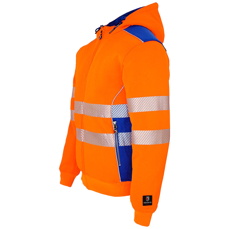 Warnschutz Hoodie | Klasse 2 | PE/Baumwolle | klimaregulierend & strapazierfähig | 300 g/m² | Bormio Safety Born