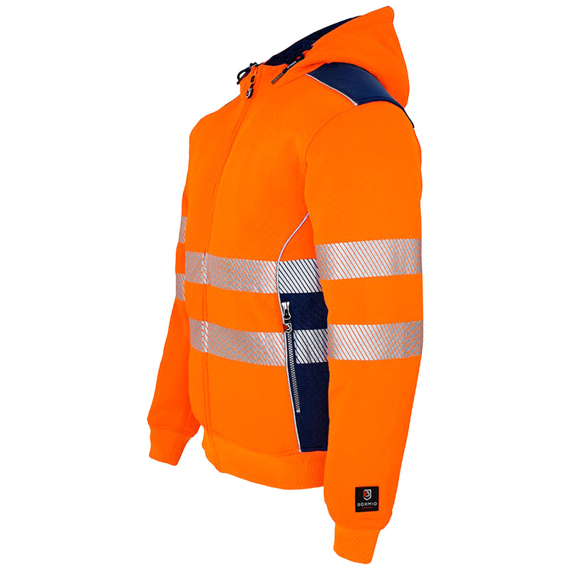 Warnschutz Hoodie | Klasse 2 | PE/Baumwolle | klimaregulierend & strapazierfähig | 300 g/m² | Bormio Safety Born