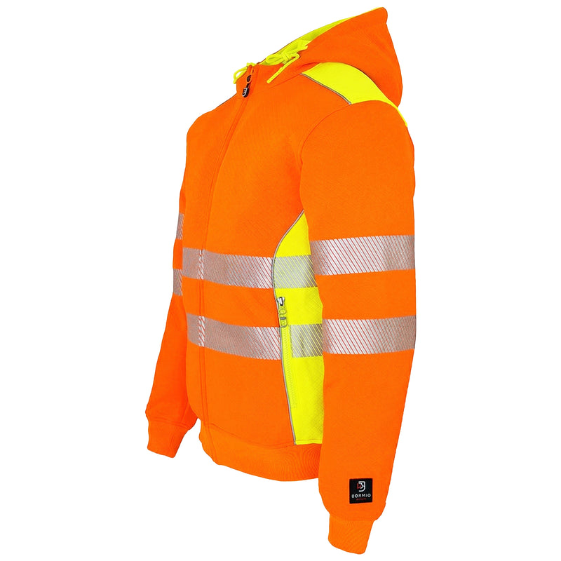 Warnschutz Hoodie | Klasse 2 | PE/Baumwolle | klimaregulierend & strapazierfähig | 300 g/m² | Bormio Safety Born