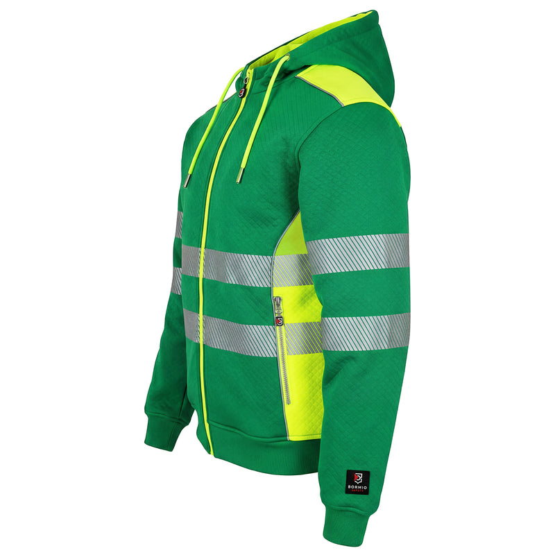 Warnschutz Hoodie | Klasse 2 | PE/Baumwolle | klimaregulierend & strapazierfähig | 300 g/m² | Bormio Safety Born