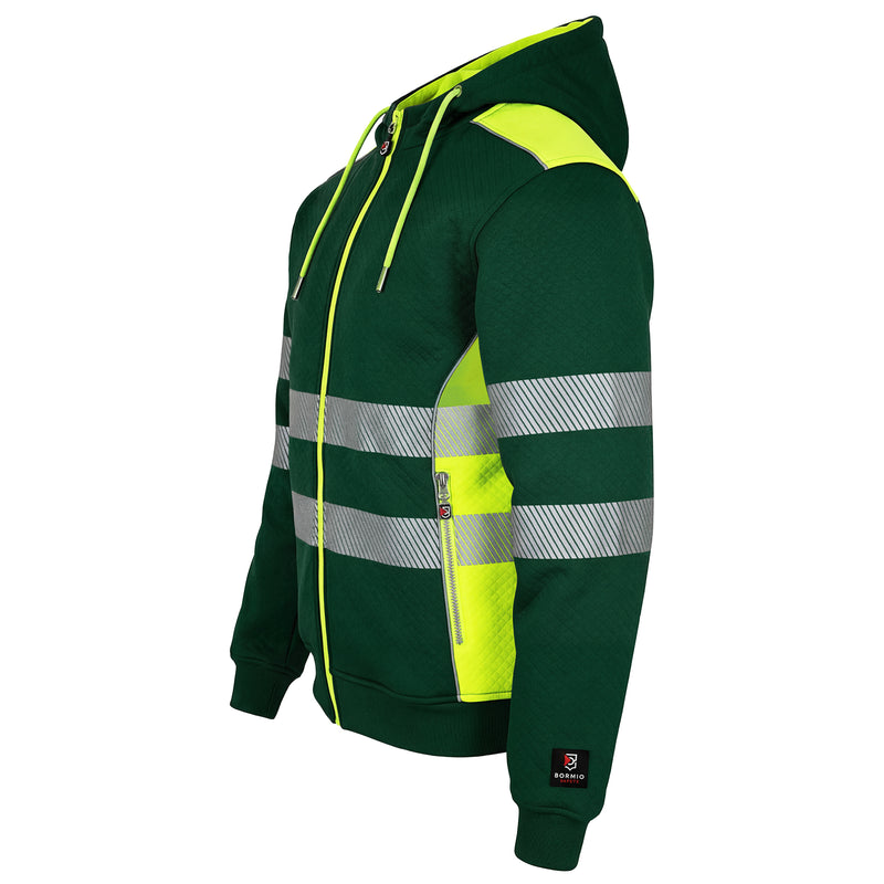 Warnschutz Hoodie | Klasse 2 | PE/Baumwolle | klimaregulierend & strapazierfähig | 300 g/m² | Bormio Safety Born