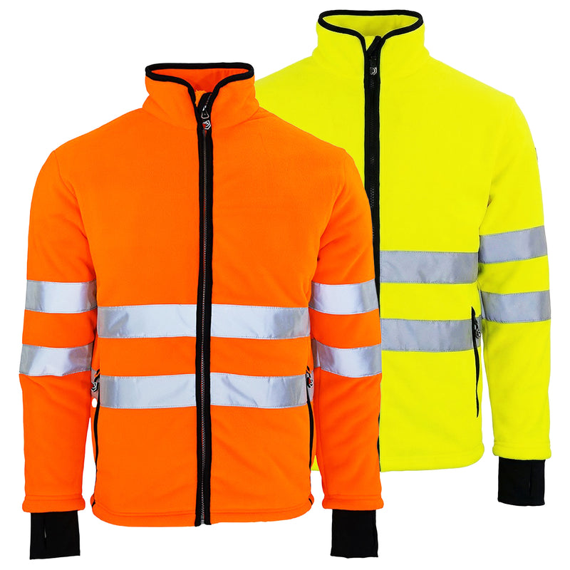 Warnschutz Jacke | Klasse 2 | PE | zweilagiges Fleece | wärmeisolierend | 400 g/m² | Bormio Safety Chasseral