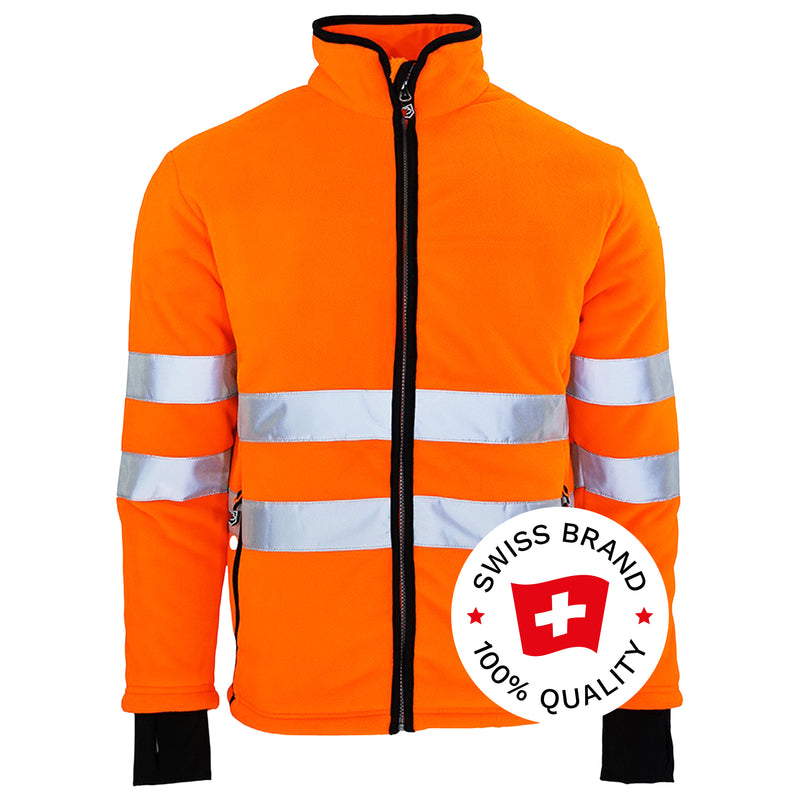 Warnschutz Jacke | Klasse 2 | PE | zweilagiges Fleece | wärmeisolierend | 400 g/m² | Bormio Safety Chasseral