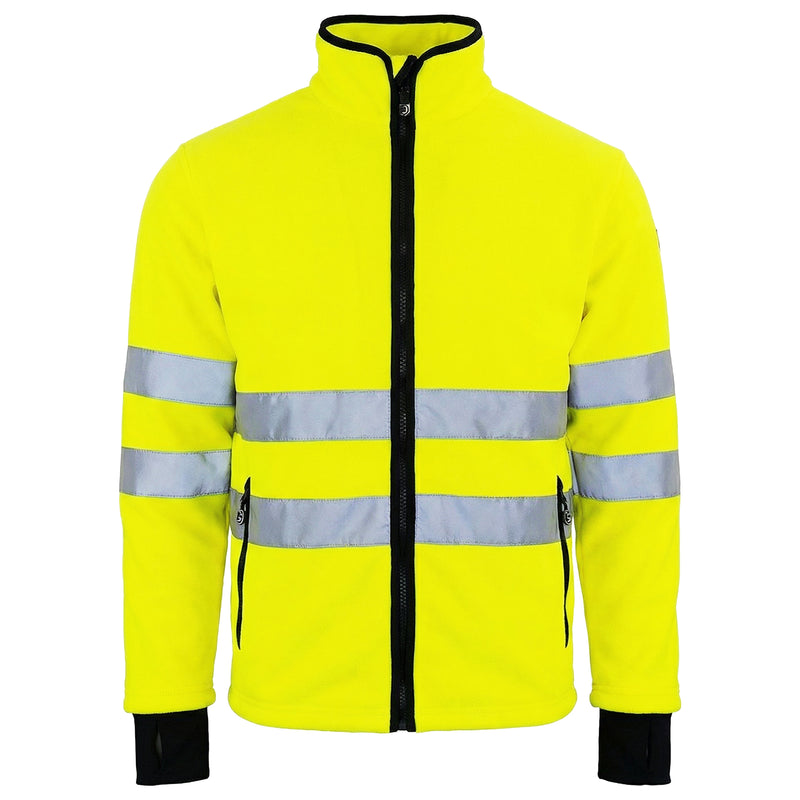 Warnschutz Jacke | Klasse 2 | PE | zweilagiges Fleece | wärmeisolierend | 400 g/m² | Bormio Safety Chasseral