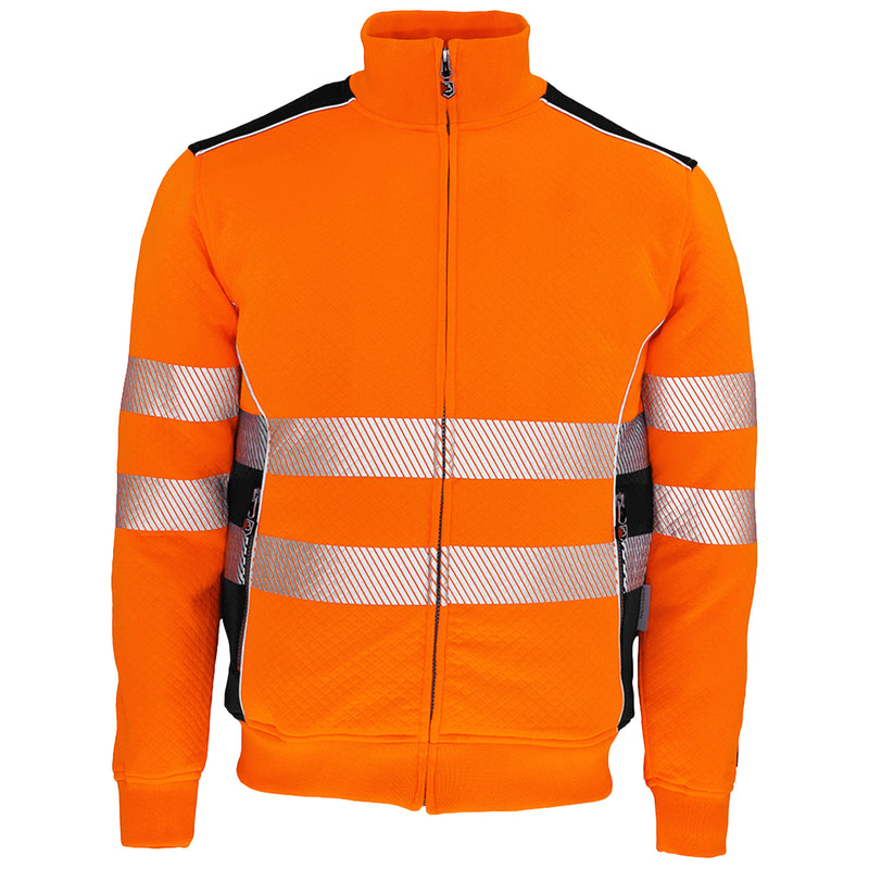 Warnschutz Sweatjacke | Klasse 2 | PE/Baumwolle | klimaregulierend & strapazierfähig | 300 g/m² | Bormio Safety Calanda