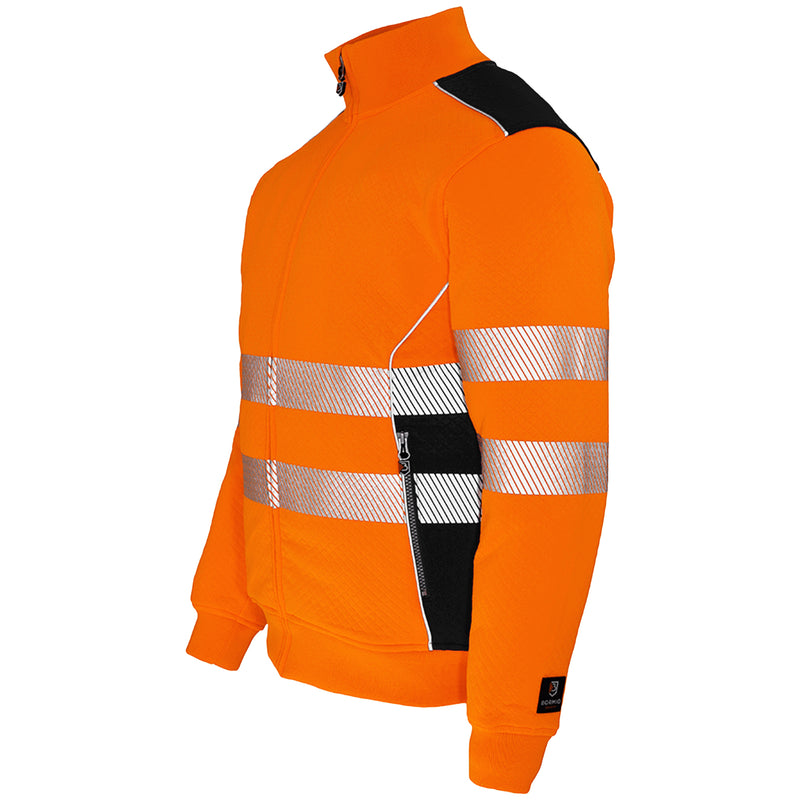 Warnschutz Sweatjacke | Klasse 2 | PE/Baumwolle | klimaregulierend & strapazierfähig | 300 g/m² | Bormio Safety Calanda