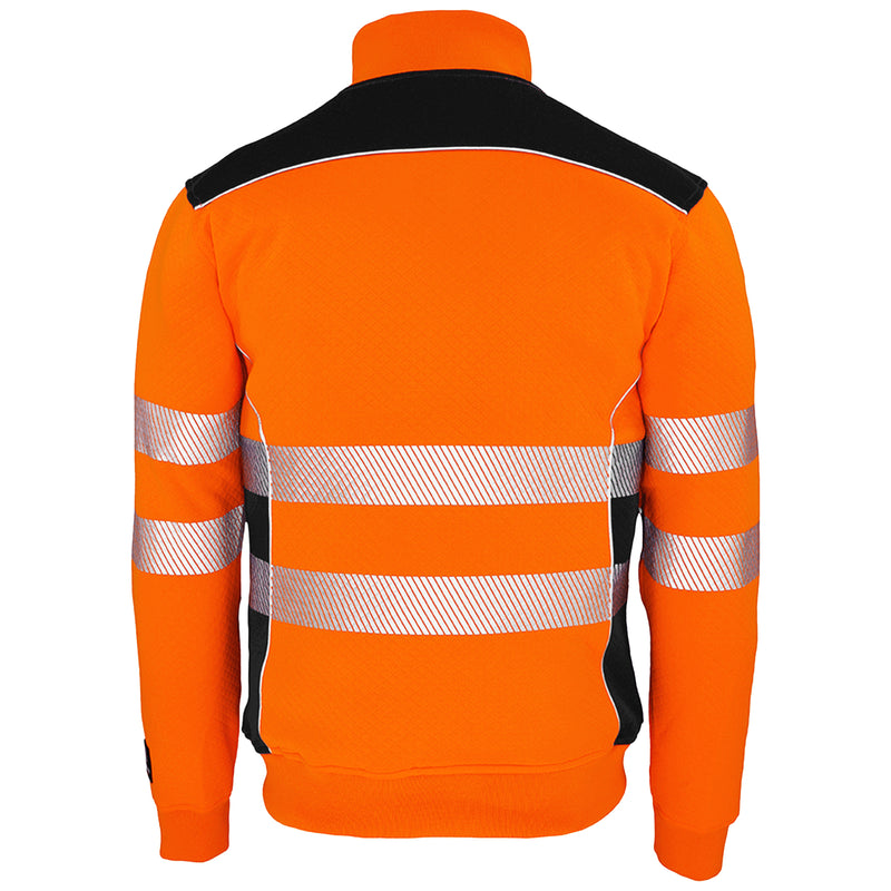 Warnschutz Sweatjacke | Klasse 2 | PE/Baumwolle | klimaregulierend & strapazierfähig | 300 g/m² | Bormio Safety Calanda