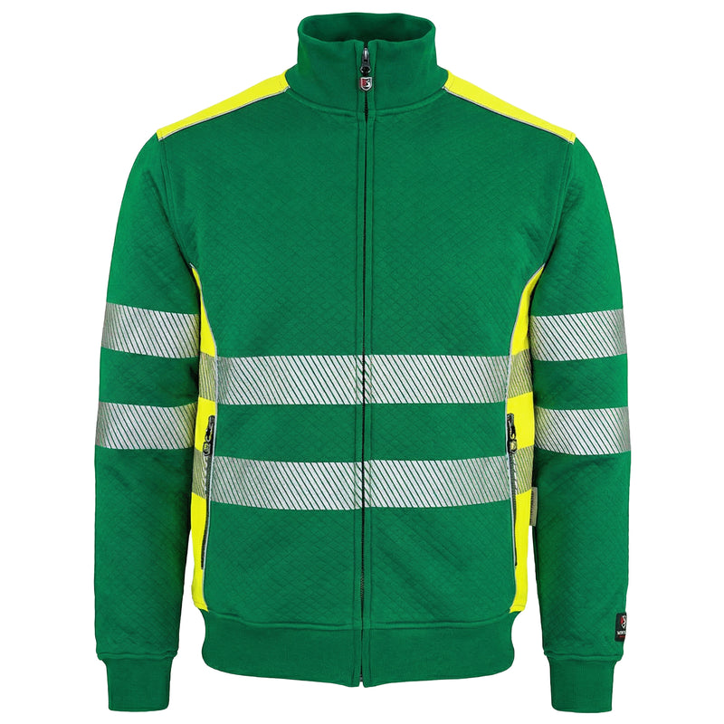 Warnschutz Sweatjacke | Klasse 2 | PE/Baumwolle | klimaregulierend & strapazierfähig | 300 g/m² | Bormio Safety Calanda