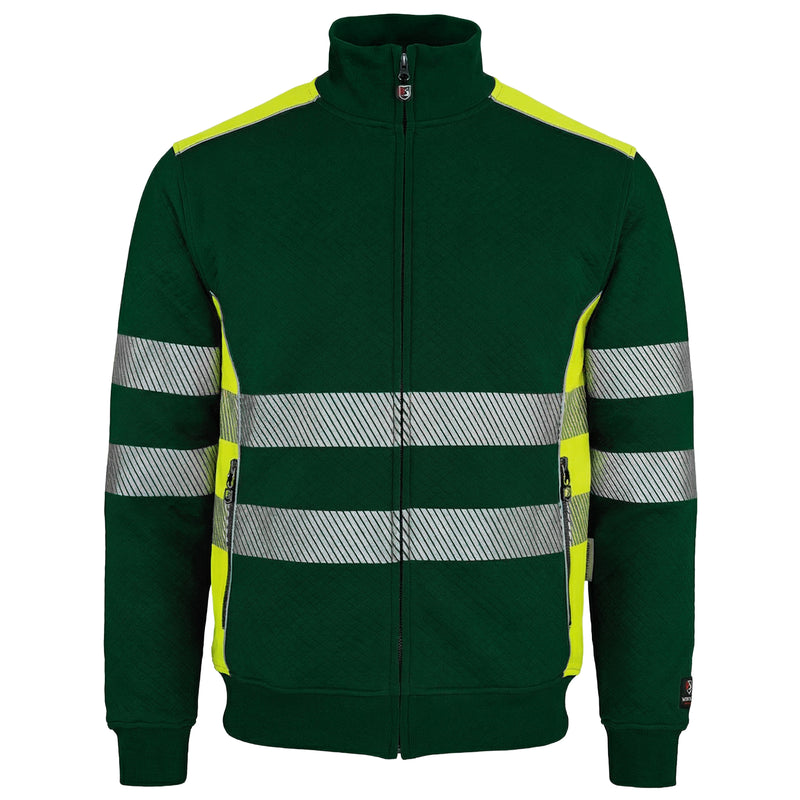 Warnschutz Sweatjacke | Klasse 2 | PE/Baumwolle | klimaregulierend & strapazierfähig | 300 g/m² | Bormio Safety Calanda