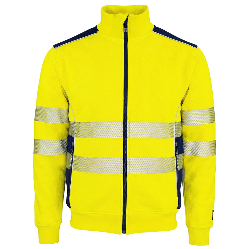 Warnschutz Sweatjacke | Klasse 2 | PE/Baumwolle | klimaregulierend & strapazierfähig | 300 g/m² | Bormio Safety Calanda