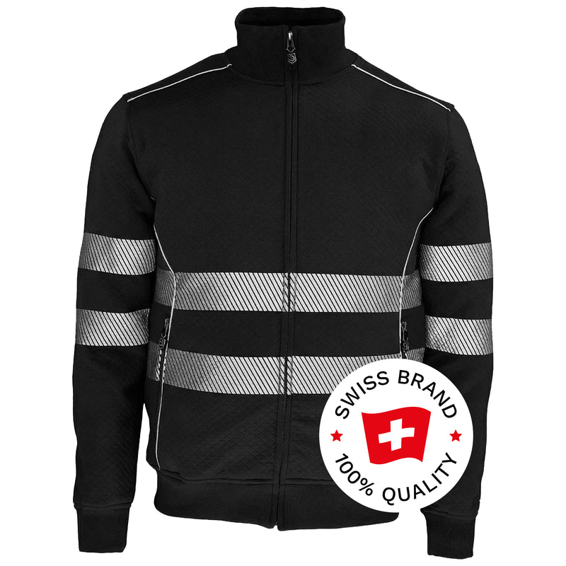 Warnschutz Sweatjacke | Klasse 2 | PE/Baumwolle | klimaregulierend & strapazierfähig | 300 g/m² | Bormio Safety Calanda