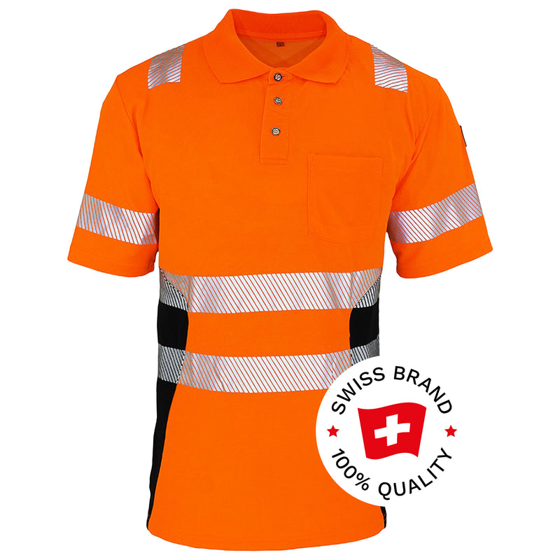 Warnschutz Polo-Shirt | Klasse 2 | PE/Bambus | kühlend & geruchshemmend | 190 g/m² | Bormio Safety Röti