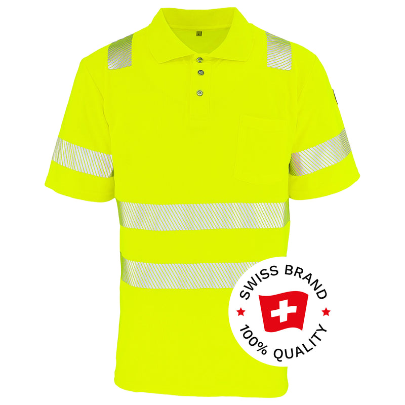Warnschutz Polo-Shirt | Klasse 2 | PE/Bambus | kühlend & geruchshemmend | 190 g/m² | Bormio Safety Röti