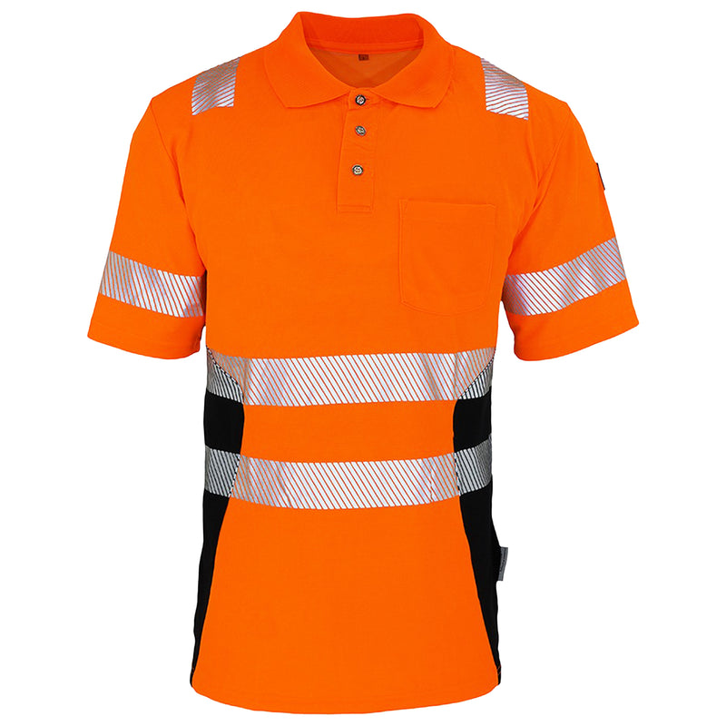 Warnschutz Polo-Shirt | Klasse 2 | PE/Bambus | kühlend & geruchshemmend | 190 g/m² | Bormio Safety Röti