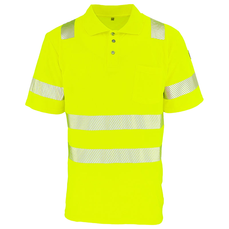Warnschutz Polo-Shirt | Klasse 2 | PE/Bambus | kühlend & geruchshemmend | 190 g/m² | Bormio Safety Röti