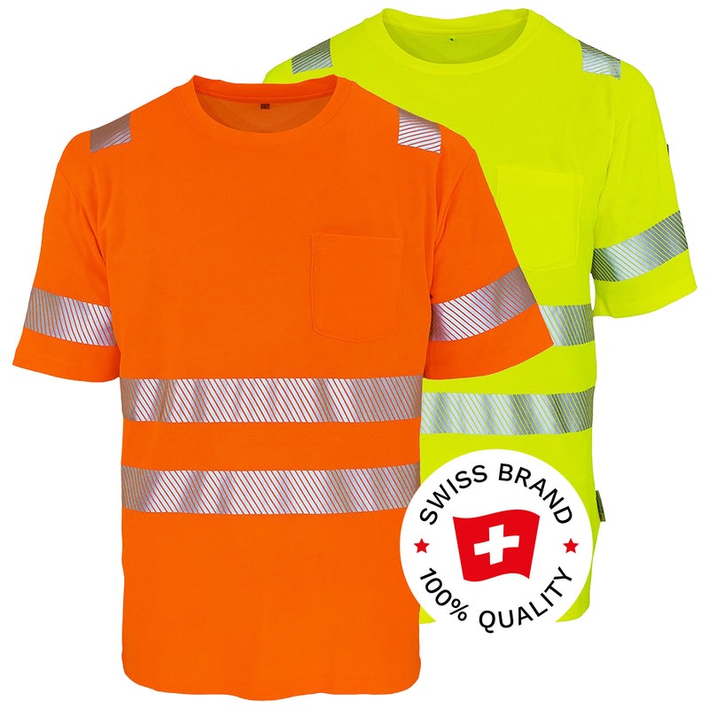 Warnschutz T-Shirt | Klasse 2 | PE/Bambus | kühlend & geruchshemmend | 190 g/m² | Bormio Safety Rubli