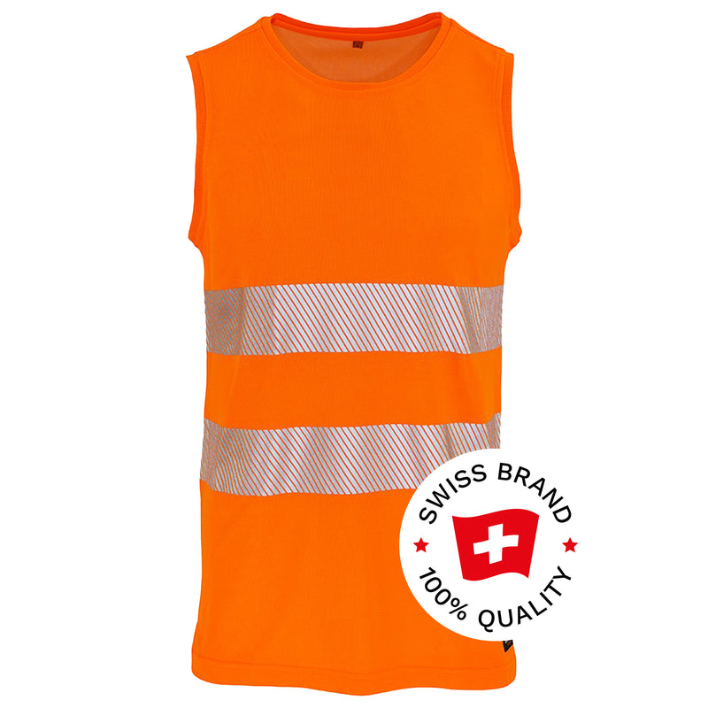Warnschutz Tank Top | Klasse 2 | PE/Bambus | kühlend & geruchshemmend | 190 g/m² | Bormio Safety Lägern
