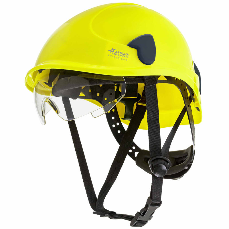 Schutzhelm ARTITOP SH510 | Polycarbonat | elektrisch isolierend | Schutzbrille | 4-Punkt-Kinnband | ROTO-System | belüftet | Swiss Made | ARTILUX