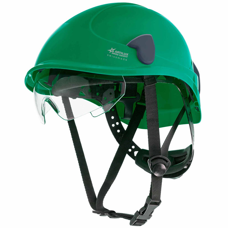 Schutzhelm ARTITOP SH510 | Polycarbonat | elektrisch isolierend | Schutzbrille | 4-Punkt-Kinnband | ROTO-System | belüftet | Swiss Made | ARTILUX