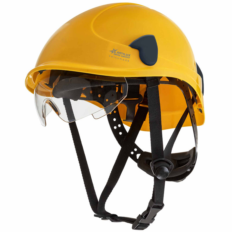 Schutzhelm ARTITOP SH510 | Polycarbonat | elektrisch isolierend | Schutzbrille | 4-Punkt-Kinnband | ROTO-System | belüftet | Swiss Made | ARTILUX