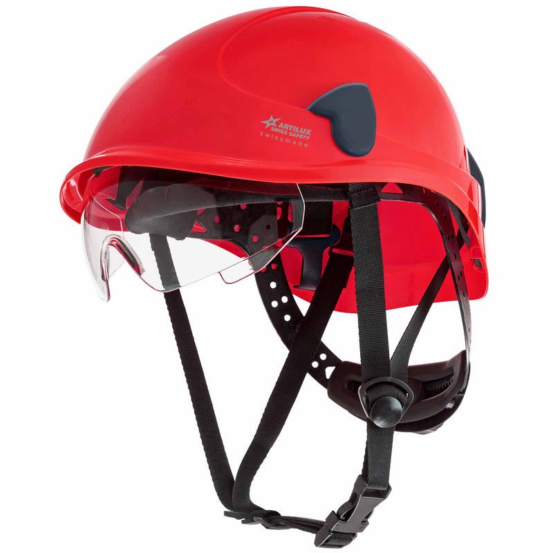 Schutzhelm ARTITOP SH510 | Polycarbonat | elektrisch isolierend | Schutzbrille | 4-Punkt-Kinnband | ROTO-System | belüftet | Swiss Made | ARTILUX