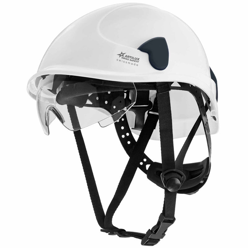 Schutzhelm ARTITOP SH510 | Polycarbonat | elektrisch isolierend | Schutzbrille | 4-Punkt-Kinnband | ROTO-System | belüftet | Swiss Made | ARTILUX