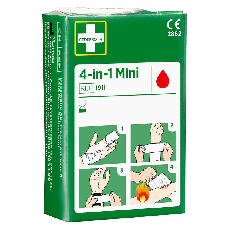 4-in-1 Wundverband mini | steriler Universalverband | für Finger, Zehen & Blutungen | Cederroth 1911