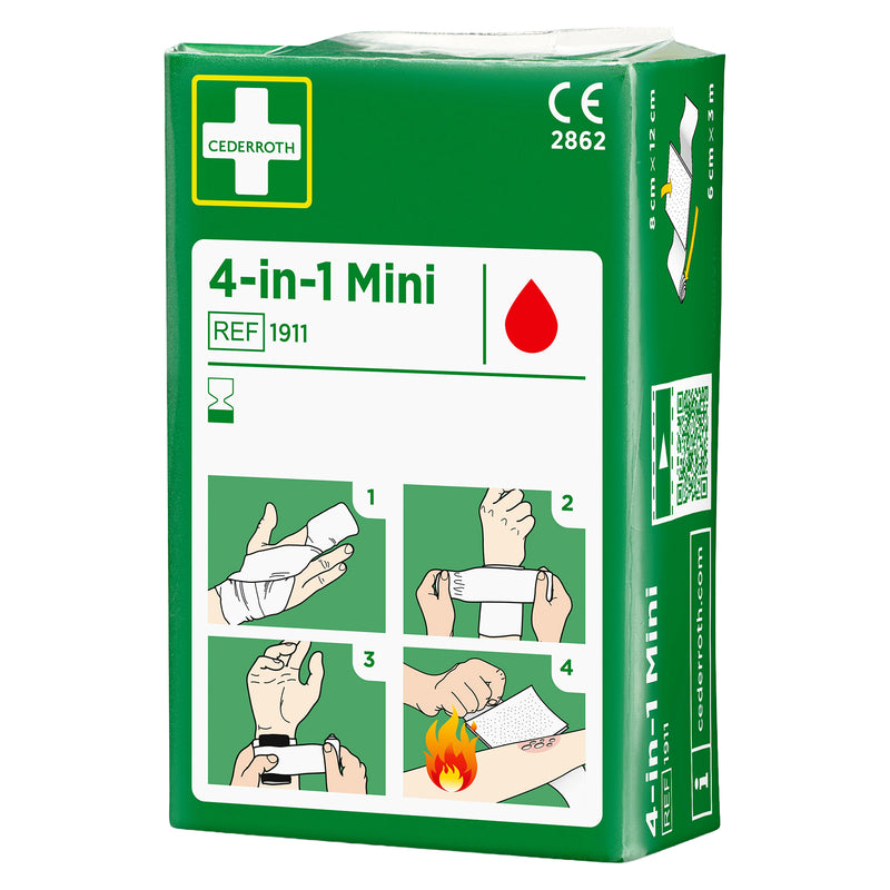 4-in-1 Wundverband mini | steriler Universalverband | für Finger, Zehen & Blutungen | Cederroth 1911