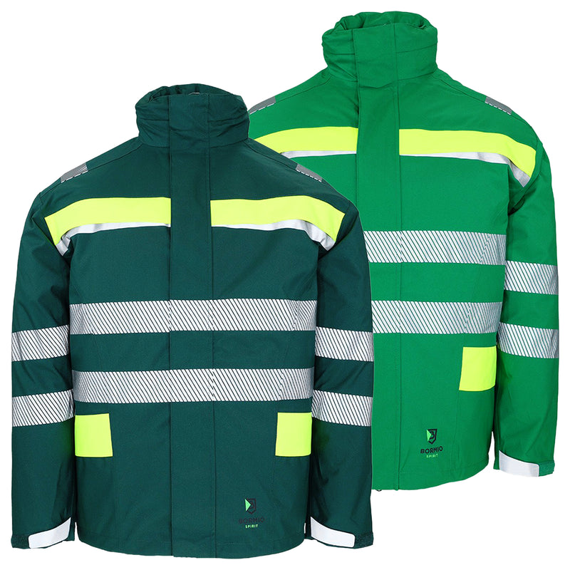 Warnschutz Regenjacke | Klasse 1 | PE | Polyester Oxford mit PU-Lamination | wasserdicht, atmungsaktiv & winddicht | 210 g/m² | Bormio Spirit Thorgard
