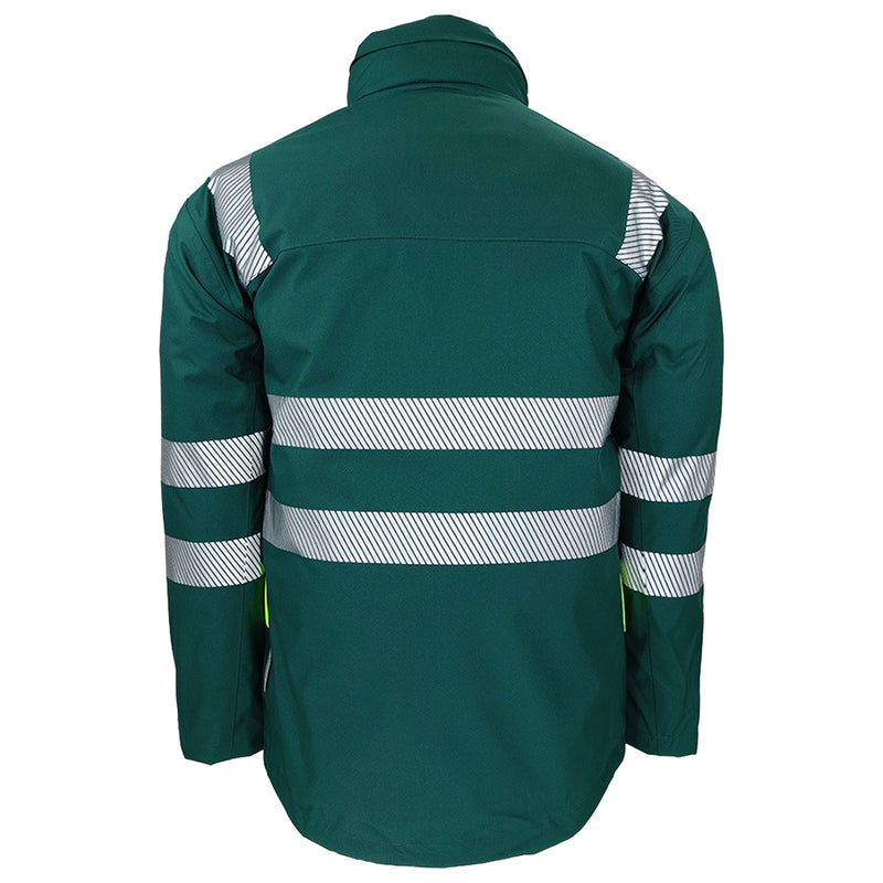 Warnschutz Regenjacke | Klasse 1 | PE | Polyester Oxford mit PU-Lamination | wasserdicht, atmungsaktiv & winddicht | 210 g/m² | Bormio Spirit Thorgard