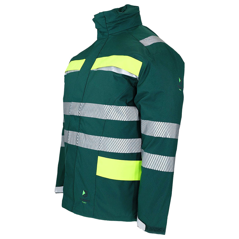 Warnschutz Regenjacke | Klasse 1 | PE | Polyester Oxford mit PU-Lamination | wasserdicht, atmungsaktiv & winddicht | 210 g/m² | Bormio Spirit Thorgard