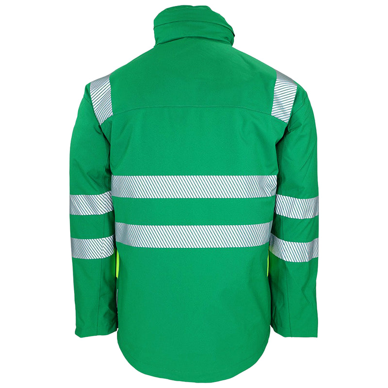 Warnschutz Regenjacke | Klasse 1 | PE | Polyester Oxford mit PU-Lamination | wasserdicht, atmungsaktiv & winddicht | 210 g/m² | Bormio Spirit Thorgard