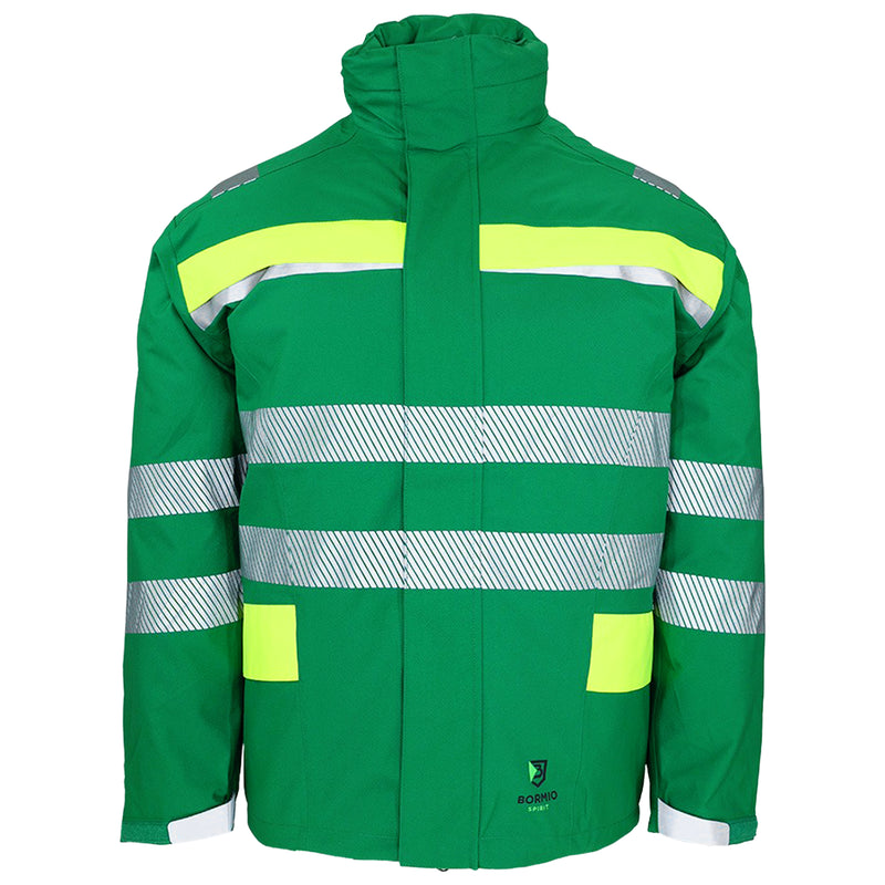 Warnschutz Regenjacke | Klasse 1 | PE | Polyester Oxford mit PU-Lamination | wasserdicht, atmungsaktiv & winddicht | 210 g/m² | Bormio Spirit Thorgard