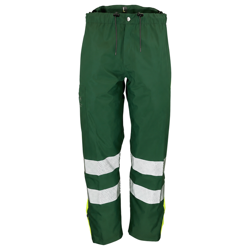 Warnschutz Regenhose | EN 343 Kl. 4 wasserdicht | 19’000 mm WS | PE/PU | 360° 3M-Reflexstreifen | 210 g/m² | Bormio Safety Nordin