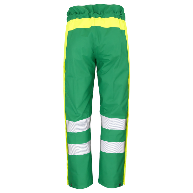 Warnschutz Regenhose | EN 343 Kl. 4 wasserdicht | 19’000 mm WS | PE/PU | 360° 3M-Reflexstreifen | 210 g/m² | Bormio Safety Nordin