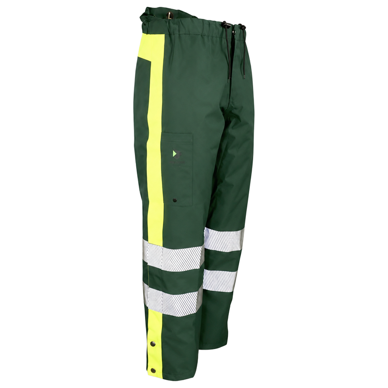 Warnschutz Regenhose | EN 343 Kl. 4 wasserdicht | 19’000 mm WS | PE/PU | 360° 3M-Reflexstreifen | 210 g/m² | Bormio Safety Nordin