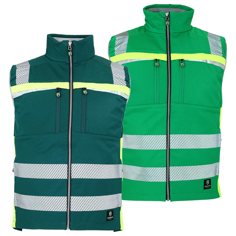 Warnschutz Weste | Klasse 1 | PE | 3-Lagen-Softshell | winddicht, wasserabweisend & elastisch | 310 g/m² | Bormio Spirit Malin