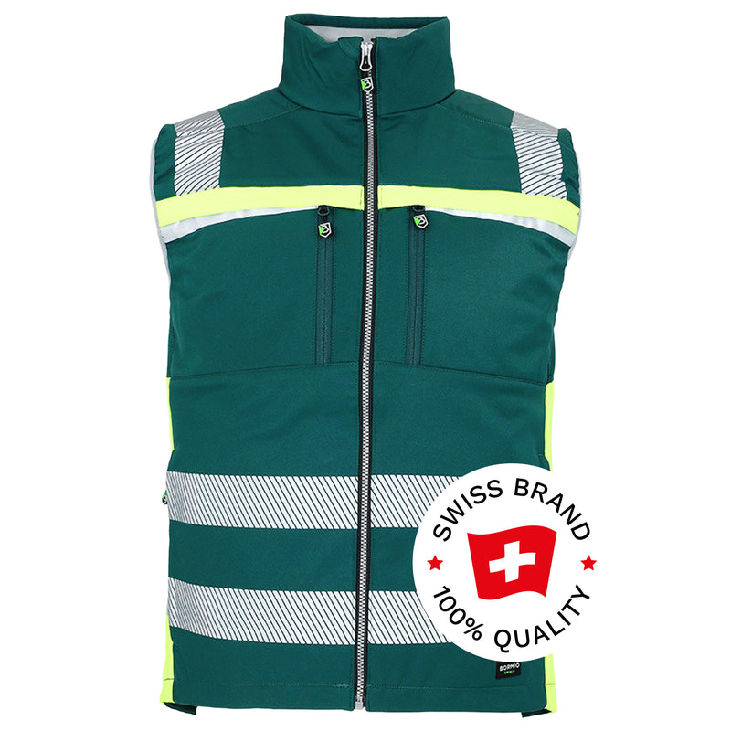Warnschutz Weste | Klasse 1 | PE | 3-Lagen-Softshell | winddicht, wasserabweisend & elastisch | 310 g/m² | Bormio Spirit Malin