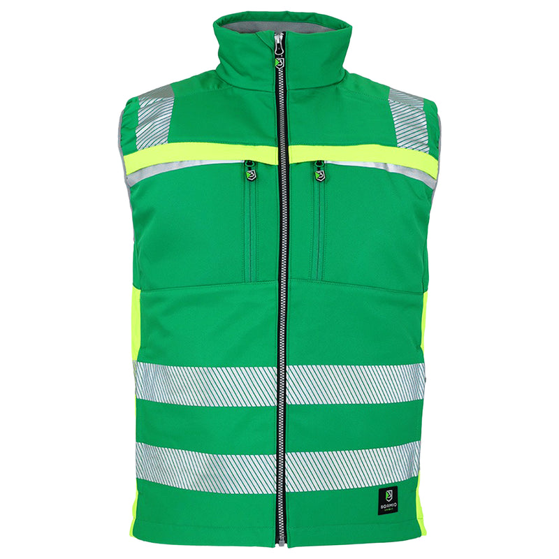 Warnschutz Weste | Klasse 1 | PE | 3-Lagen-Softshell | winddicht, wasserabweisend & elastisch | 310 g/m² | Bormio Spirit Malin