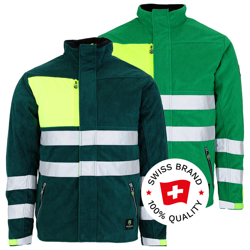 Warnschutz Windstopper-Fleecejacke | Klasse 1 | PE | Polyester mit PU-Membrane | winddicht, isolierend & atmungsaktiv | 380 g/m² | Bormio Spirit Alvar