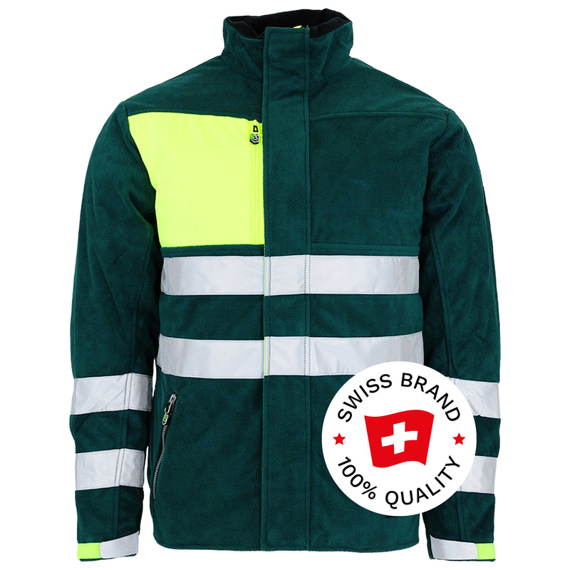 Warnschutz Windstopper-Fleecejacke | Klasse 1 | PE | Polyester mit PU-Membrane | winddicht, isolierend & atmungsaktiv | 380 g/m² | Bormio Spirit Alvar