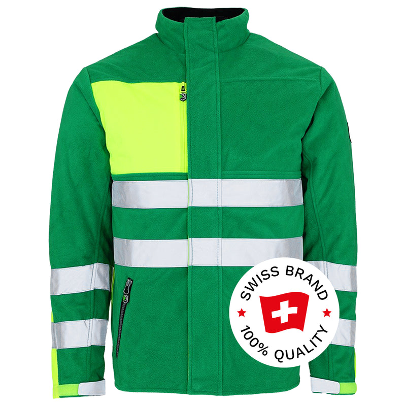 Warnschutz Windstopper-Fleecejacke | Klasse 1 | PE | Polyester mit PU-Membrane | winddicht, isolierend & atmungsaktiv | 380 g/m² | Bormio Spirit Alvar