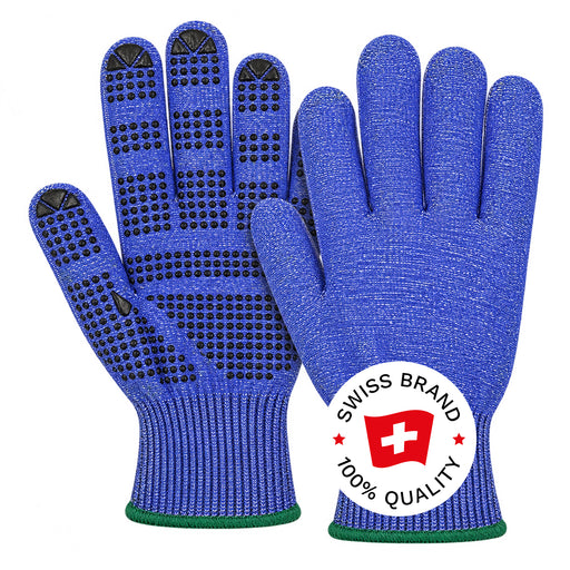 BORMIO SENSITIVE Saga Schnittschutzhandschuhe, überlappendes Paar, Swiss-Brand-Button
