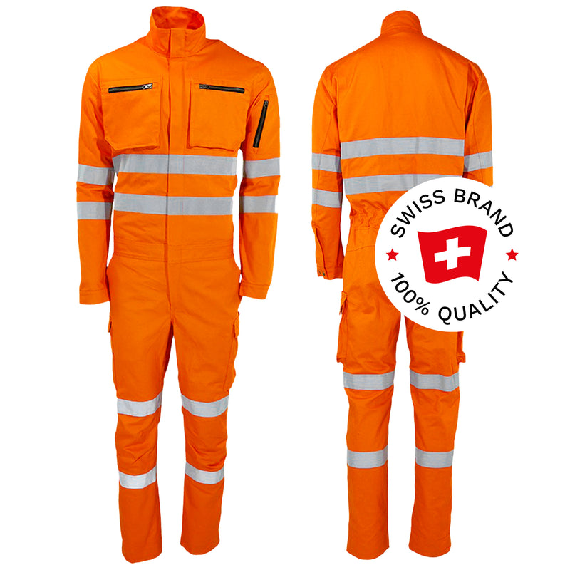 Warnschutz Overall | Klasse 1 | Baumwolle | strapazierfähig & ergonomisch | 300 g/m² | Bormio Spirit Thorin