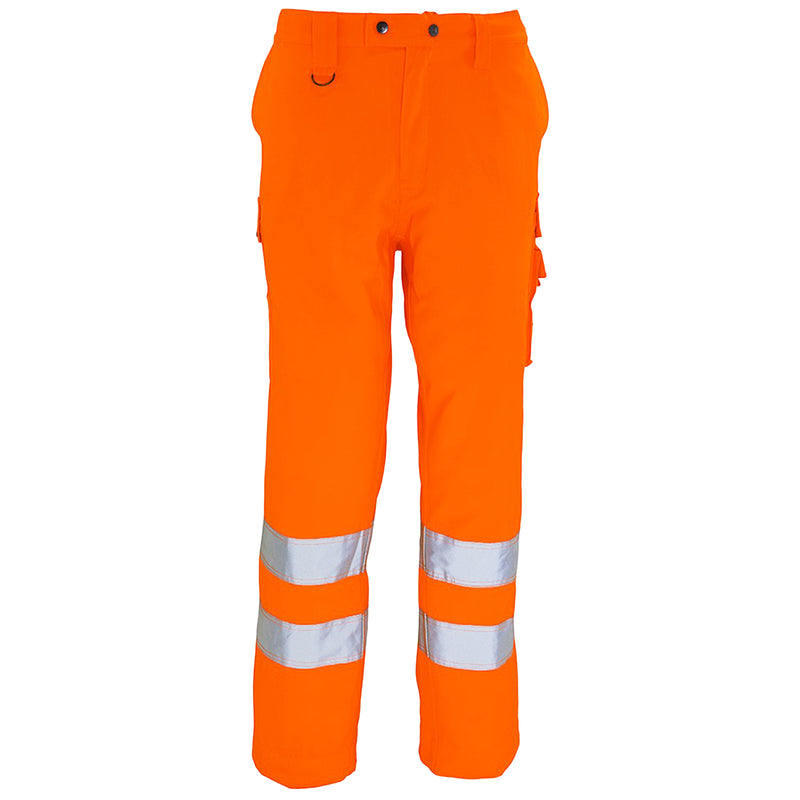 Warnschutz Bundhose | Klasse 2 | PE/Baumwolle | 3-fach gesteppte Kappnähte | schmutzabweisend | 300 g/m² | Bormio Safety Tödi