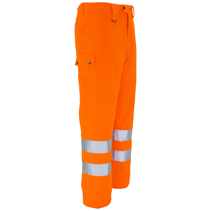 Warnschutz Bundhose | Klasse 2 | PE/Baumwolle | 3-fach gesteppte Kappnähte | schmutzabweisend | 300 g/m² | Bormio Safety Tödi