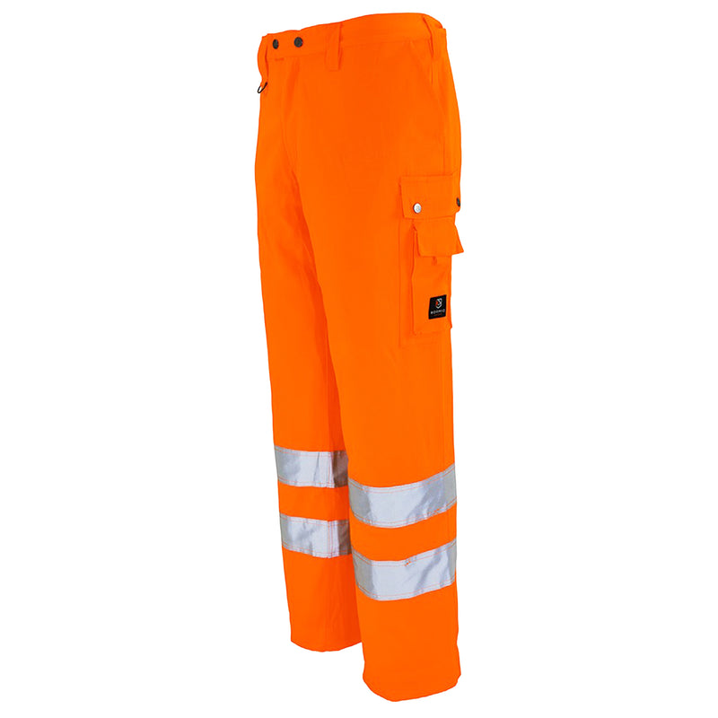 Warnschutz Bundhose | Klasse 2 | PE/Baumwolle | 3-fach gesteppte Kappnähte | schmutzabweisend | 300 g/m² | Bormio Safety Tödi