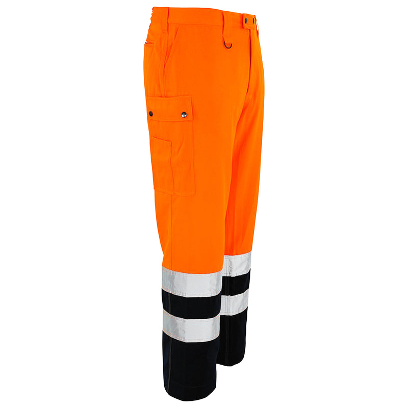 Warnschutz Bundhose | Klasse 2 | PE/Baumwolle | 3-fach gesteppte Kappnähte | schmutzabweisend | 300 g/m² | Bormio Safety Tödi