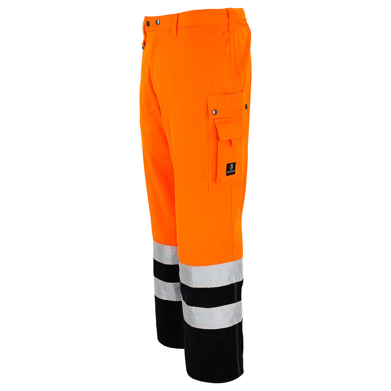 Warnschutz Bundhose | Klasse 2 | PE/Baumwolle | 3-fach gesteppte Kappnähte | schmutzabweisend | 300 g/m² | Bormio Safety Tödi