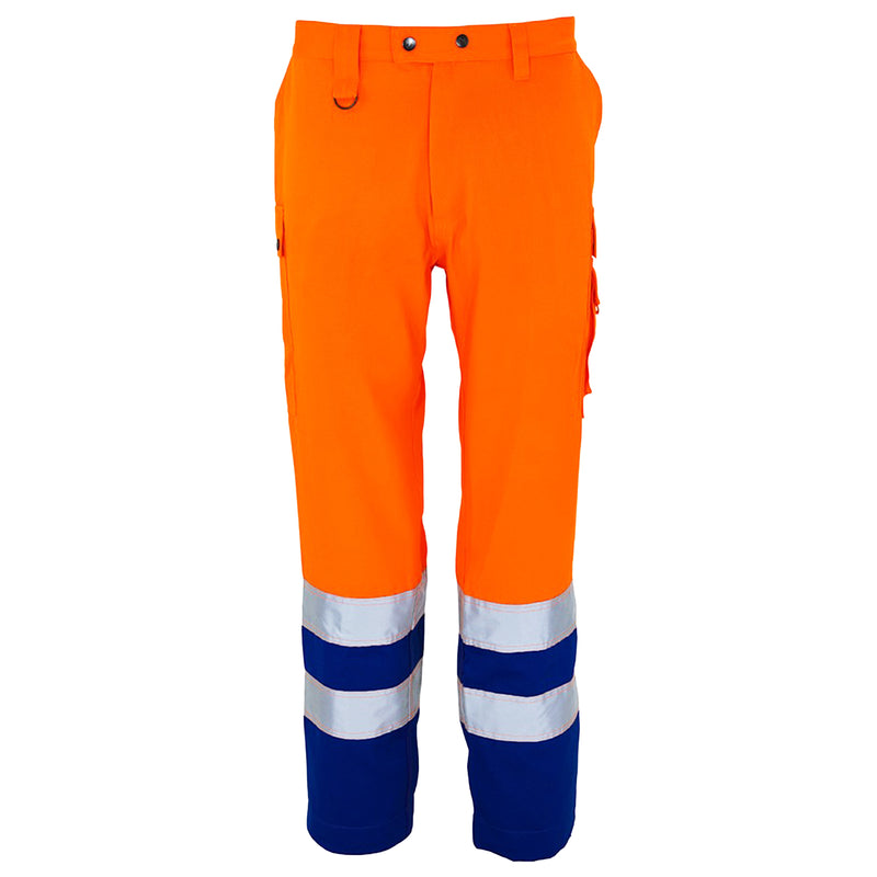 Warnschutz Bundhose | Klasse 2 | PE/Baumwolle | 3-fach gesteppte Kappnähte | schmutzabweisend | 300 g/m² | Bormio Safety Tödi